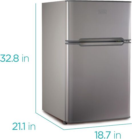 BLACK+DECKER BCRDK32V 2 Door Separate True Freezer (VCM) Mini Fridge in Saudi Arabia