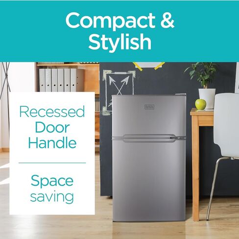 BLACK+DECKER BCRDK32V 2 Door Separate True Freezer (VCM) Mini Fridge in Saudi Arabia