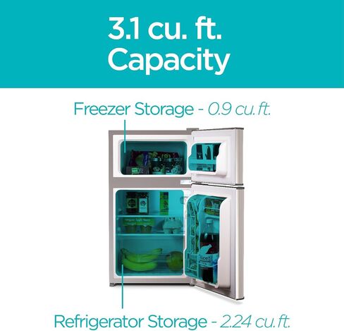 BLACK+DECKER BCRDK32V 2 Door Separate True Freezer (VCM) Mini Fridge in Saudi Arabia