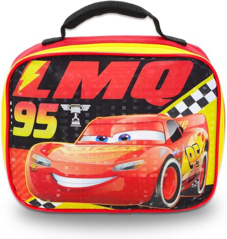 Disney Cars Backpack and Lunch Box for Boys Set - Bundle with 16'' Lightning McQueen Backpack, Cars Lunch Bag, Water Bottle, Stickers, More | Disney Cars Backpack for Kids in Saudi Arabia