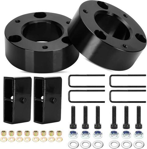 3" Front & 2" Rear Leveling Lift Kit Compatible with 2007-2020 Chevy Silverado 1500, 3in Front Strut Suspension Lift Spacers + 2in Rear Lift Block Kit for GMC Sierra 1500 in Saudi Arabia