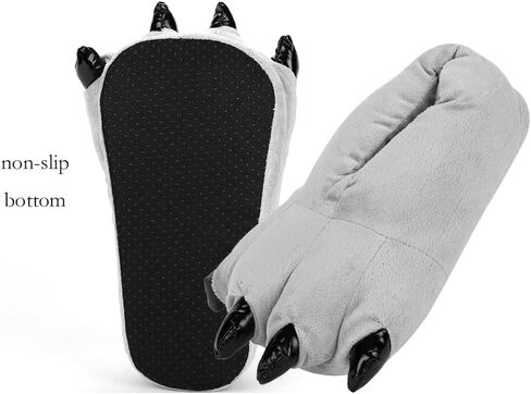 Dinosaur Slipper Plush Animal Claw Shoes for Adult Kid Halloween Costume Slippers Cute Tricky Paw Footwear Cosplay Party Prop in Saudi Arabia