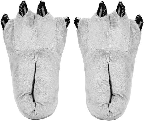 Dinosaur Slipper Plush Animal Claw Shoes for Adult Kid Halloween Costume Slippers Cute Tricky Paw Footwear Cosplay Party Prop in Saudi Arabia