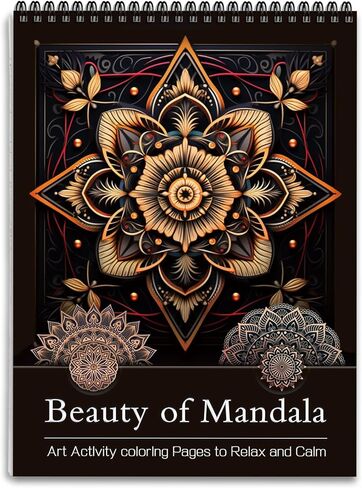 كتب تلوين ماندالا للنساء البالغات للاسترخاء والصفحة الحلزونية المطبوعة على جانب واحد من الهدايا والفنون والحرف اليدوية للنساء للاسترخاء والقلق والاكتئاب 24 صفحة تلوين ملونة - جمال ماندالا in Kuwait