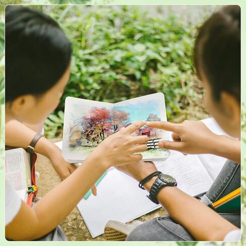 3 Pack Mini Watercolor Sketchbook 3.9x3.9 Inch Portable Small Watercolor Notebook 30 Sheets 300gsm Tearable Watercolor Paper for Sketches Painting, Natural White in Kuwait