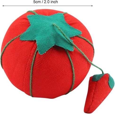 2Pcs/Set Pin Cushion Needle Pincushion Pin Cute Tomato Ball Shape Needle Tomato Pin Cushion Holder Tomato Emery Wrist Pin Cushions Sewing Pin Cushion for Sewing Needlework Accessory in Saudi Arabia