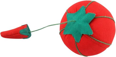 2Pcs/Set Pin Cushion Needle Pincushion Pin Cute Tomato Ball Shape Needle Tomato Pin Cushion Holder Tomato Emery Wrist Pin Cushions Sewing Pin Cushion for Sewing Needlework Accessory in Saudi Arabia