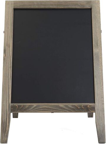 Liry Products Freestanding Vintage Rustic Stained Distressed Torched Whitewashed Wood A-Frame Sidewalk Chalkboard Sign Sandwich Memo Message Double-Sided Bulletin Board Restaurants Boutiques Stores in Kuwait