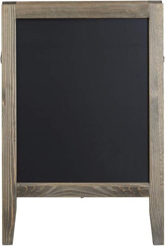 Liry Products Freestanding Vintage Rustic Stained Distressed Torched Whitewashed Wood A-Frame Sidewalk Chalkboard Sign Sandwich Memo Message Double-Sided Bulletin Board Restaurants Boutiques Stores in Kuwait