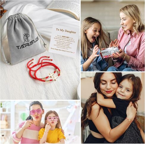 Tarsus Christian Gifts for Women Daughter Gold Cross Red Bracelet, Religious Jewelry Red Protection Christmas Birthday Valentines Gifts for Women Daughter Girls in Saudi Arabia