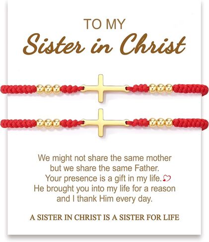 Tarsus Christian Gifts for Women Daughter Gold Cross Red Bracelet, Religious Jewelry Red Protection Christmas Birthday Valentines Gifts for Women Daughter Girls in Saudi Arabia