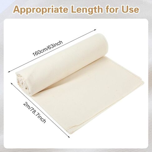 Muslin Fabric 63" x 2 Yards Muslin Fabric by Yard 100% Cotton Muslin Cloth Unbleached Muslin Linen Fabric Material Soft White Muslin Fabric for Sewing Draping Material Apparel Cloth(Medium Weight) in Saudi Arabia