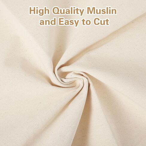 Muslin Fabric 63" x 2 Yards Muslin Fabric by Yard 100% Cotton Muslin Cloth Unbleached Muslin Linen Fabric Material Soft White Muslin Fabric for Sewing Draping Material Apparel Cloth(Medium Weight) in Saudi Arabia
