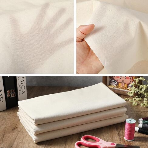 Muslin Fabric 63" x 2 Yards Muslin Fabric by Yard 100% Cotton Muslin Cloth Unbleached Muslin Linen Fabric Material Soft White Muslin Fabric for Sewing Draping Material Apparel Cloth(Medium Weight) in Saudi Arabia