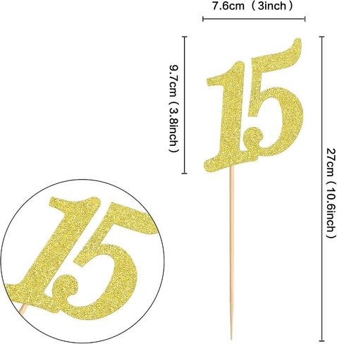 12PCS 50th Birthday Party Centerpiece Gold 50th Birthday Party Decorations for Girls Boys Cheers to 50th Happy 50th Birthday 50th Floral Decorations for 50th Birthday Party Supplies (gold 50th) in Kuwait