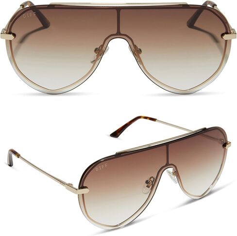 DIFF Imani Designer Oversized Shield Sunglasses for Women UV400 Protection in Saudi Arabia