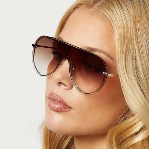DIFF Imani Designer Oversized Shield Sunglasses for Women UV400 Protection in Saudi Arabia