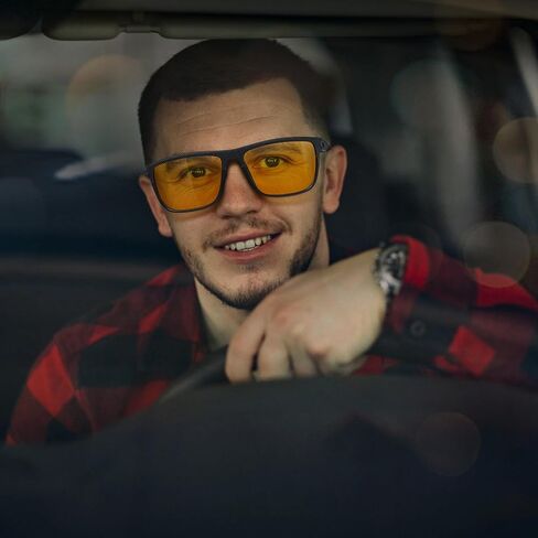 Night Vision Glasses for Men and Women Yellow Safety Driving Glasses with UV Protection and Anti Glare in Saudi Arabia
