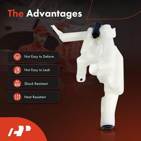 A-Premium Windshield Washer Reservoir Compatible with Select Honda Models - Civic 2016 2017 2018, with (Washer Pump/Filler Neck/Cap/Hose/Bracket) - Replace# 15198212 in Saudi Arabia