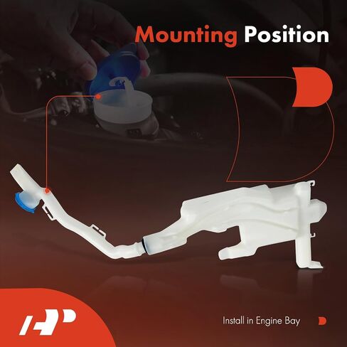 A-Premium Windshield Washer Reservoir Compatible with Select Honda Models - Civic 2016 2017 2018, with (Washer Pump/Filler Neck/Cap/Hose/Bracket) - Replace# 15198212 in Saudi Arabia
