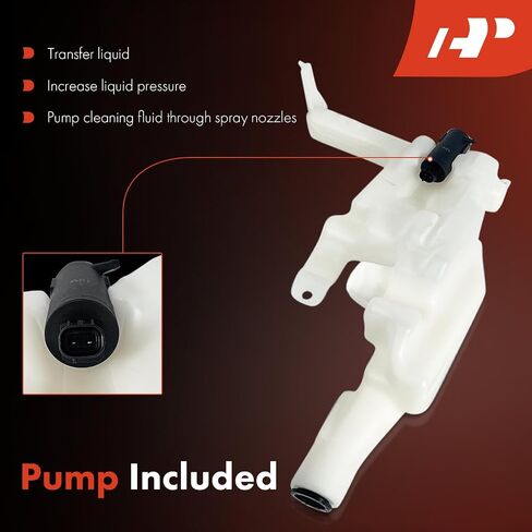 A-Premium Windshield Washer Reservoir Compatible with Select Honda Models - Civic 2016 2017 2018, with (Washer Pump/Filler Neck/Cap/Hose/Bracket) - Replace# 15198212 in Saudi Arabia