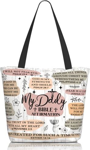 Bible Tote Bags For Women Christian Gifts For Women Church Bags Christian Tote Bag Faith Gifts For Mother'S Day in Kuwait