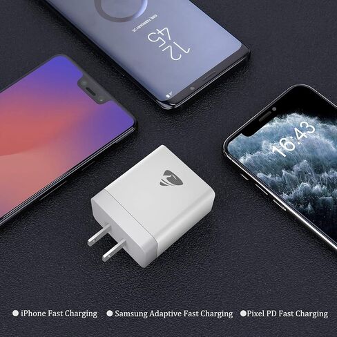 USB Wall Charger Block,Aioneus 40W 4-Port Charging Block,QC 3.0 Fast USB Wall Plug for iPhone Xs/XS Max/XR/X/8/7/6,Tablets,Charging Cube with Galaxy/Note/Edge,LG,Nexus,HTC,Google Pixel,and More in Kuwait