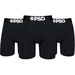 PSD Men's Cotton 3-Pack-Drk Hthr Boxer Briefs, Multi, L
