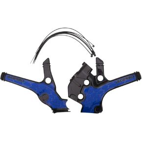 Acerbis X-Grip Frame Guard (BLACK/BLUE) For 18-22 YAMAHA YZ65