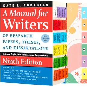 Index Tabs for Ninth Edition A Manual for Writers of Research Papers. 48 Color-Coded and Laminated Students and Researchers Tabs, with Page Markers and Alignment Guide(Book not Included)