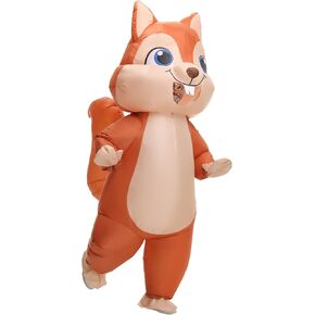 Spinosaurus Squirrel Inflatable Costume for Adult Inflatable Halloween Costumes Funny Blow Up Animal Costume Inflatable Suit for Men Women