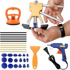 32 PCS Car Paintless Dent Repair Damage Remover Tool Lifter Dint Hail Puller Kit