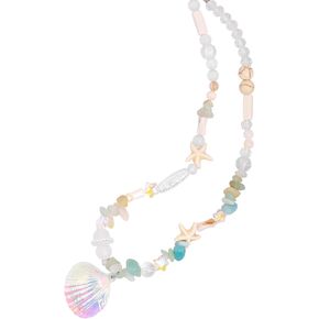 Y2K Cutecore الصيف شاطئ المحيط صدف قلادة كول الحبل المختنق القلائد مجوهرات اكسسوارات للنساء in Kuwait