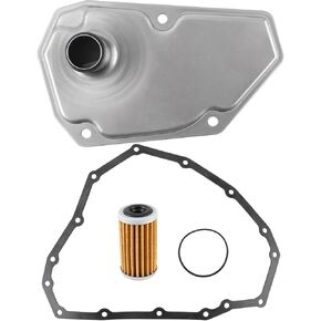 RE0F11A JF015E Transmission Filter Oil Pan Gasket Kit Compatible with 2012-2019 Nissan Versa Sentra Versa Note Replaces# 33010-JF015 31726-28X0A 31726-3JX0A