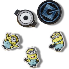 Crocs Kids and Toddler TV Shows Collection Multi Packs Shoe Charms, Minions, 5 Pack
