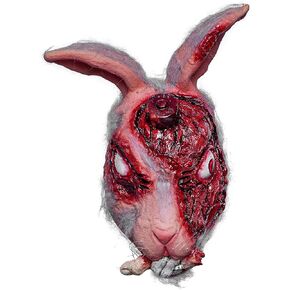Ghoulish Productions R.T 087 Lab Bunny Mask, Resentful Bunny Without Skin Latex Mask. Ideal For Halloween. Nightmare Makers Line by America Medina. Adult Mask One size latex mask