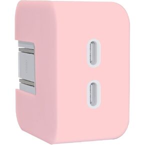 35W Dual USB-C Port Power Adapter Sleeve Cover Soft Liquid Silicone Charger Case for MacBook Air 13.6 15.3 inch M3 M2 2024 2023 Model A2681 A3113 A2941 A3114, Green