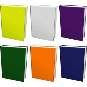 Easy Apply, Reusable Book Covers 6 Pk. Best 8x10 Textbook Jackets for Back to School. Stretchable to Fit Most Medium Hardcover Books. Perfect Fun, Washable Designs for Girls, Boys, Kids and Teens