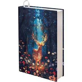 Lovely Flower Stretchy Book Covers for Textbook Paperback Washable Hardcover Book Sleeves up to 9x11 inch for Teachers Students Back to School Gift, 1 Pack