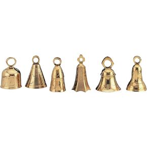 Six Assorted 4" Brass Bells-BL39