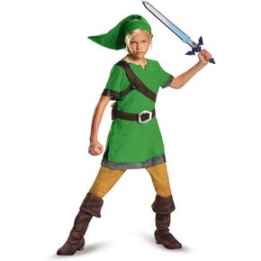 Disguise Link Deluxe Child Costume and Link Sword Bundle