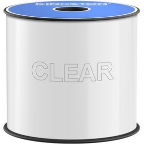 Kingston Premium Vinyl Label Tape, Clear, 4" x 150' for DuraLabel, LabelTac, VnM SignMaker, SafetyPro, Viscom and Others