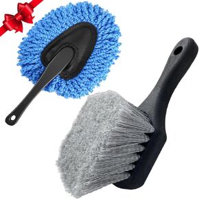Wheel & Tire Brush for Car Rim, Super Soft Microfiber Car Dash Duster Brush for Car Cleaning Home Kitchen Computer Cleaning Brush Dusting Tool, Car Wheel Brush, Wheel Brushes for Cleaning Wheels