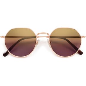 SOJOS Round Polygon Polarized Sunglasses for Women Men Retro Classic Vintage Shades Hedy SJ1157