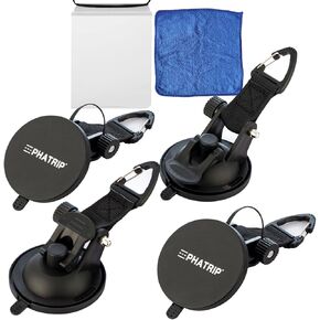 3.1 inch Heavy Duty Suction Cups Anchor with Hooks(4PCS),10 kg Multifunctional Strong Suction Cups for Outdoor, Wall Anchor for Camping Tarp Accessory,Car Side Awning,Home Workshop