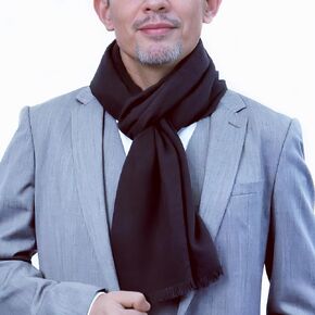 Men's Scarf, Fashion Cashmere Feel Scarves for Men Winter Autumn with Tassels Long Tartan
