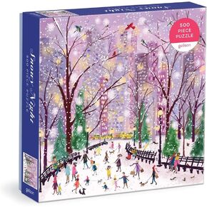 Galison Snowy Night 500 Piece Puzzle from Galison - 20" x 20" Winter Themed Puzzle That is Perfect for The Holidays, Beautiful Artwork, Thick and Sturdy Pieces, Makes a Wonderful Gift!