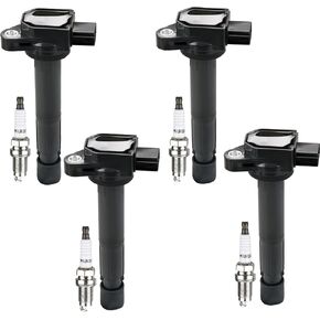 JDMON Ignition Coils Pack with Spark Plug Compatible with Acura TSX 2004-2008 2.4L,Acura RDX 2007-2012 2.3L Replacement for UF417 5C1440