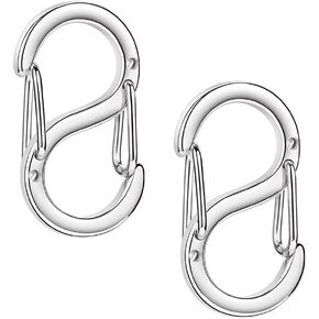 10pcs Adabele 304 Grade Surgical Stainless Steel Double Opening Clasp Findings 12mm Small S Hook Lock Hypoallergenic Connector for Jewelry Craft Making SJF10-1