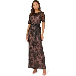 Adrianna Papell Women's Sequin Lace Mermaid Dress